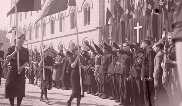 Desfile de falange Española